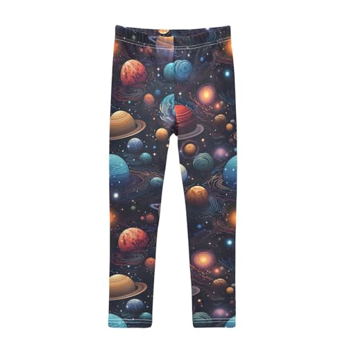 Kids High Waist Space Planets Leggings for Toddler Girls 4T 202b2828
