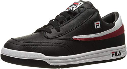 Fila Men's Original Tennis Fashion Sneaker, Black/White Red, 9.5 M US