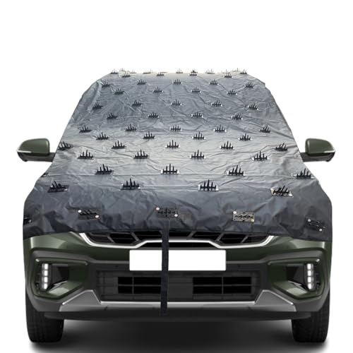 Image of Waterproof Spike Car Cover for Maruti Suzuki WagonR Completely Protect Car from Dogs & Monkeys Also Compatible with All Hatchback,Sedan and SUV Cars (13.4 Feet) Full Roof Universal Size