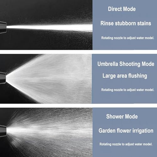 Image of High Pressure Water Spray Gun for Car Wash Bike Washing Gun for 1 /2 inch Hose Pipe High Pressure Water Gun Nozzle Adjustable Car Washer Gun Brass Jet Water Spray Nozzle for Garden