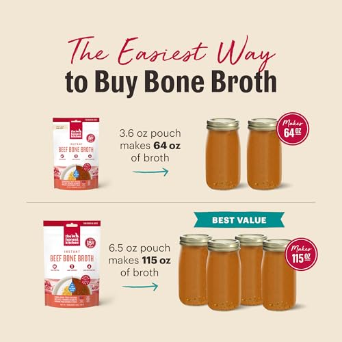 Image of The Honest Kitchen Human Grade Daily Boosts Instant Beef Bone Broth with Turmeric for Dogs 6.5 Ounces