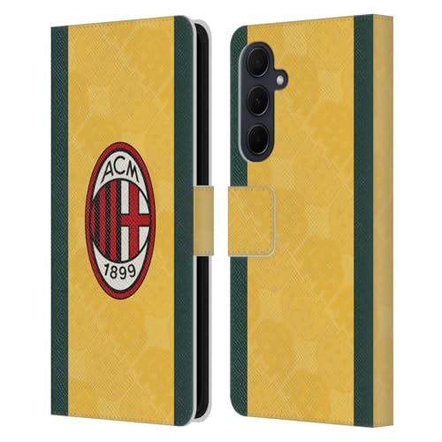 Coque Samsung Galaxy A35 5G AC Milan Étui Cuir pour Supporter au Stade et en Déplacement