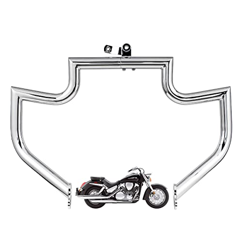Gamyipp 1.5" Fat Crash Bar Engine Guard Highway Bar for Honda VTX 1300 R S C Models 1300R 1300C (Chrome)