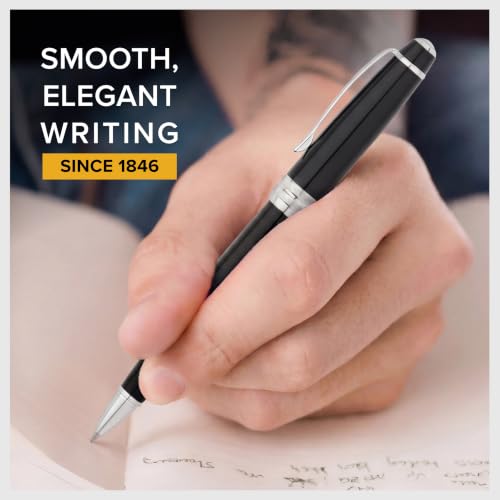 Image of Cross Bailey Black Refillable Rollerball Pen - Medium Point, Black Ink, Presented in a Premium Gift Box