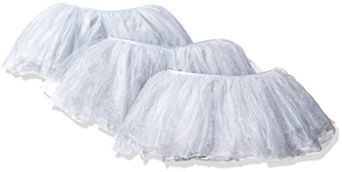 Silver Tulle Tutu For Adults - One Size Fits All (Pack Of 3) - Perfect For Parties & Performances