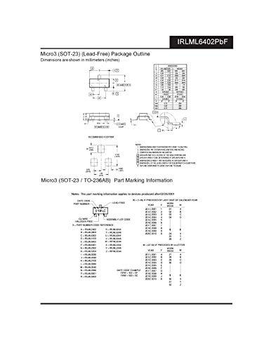 Chanzon 20Pcs Irlml6402 Sot-23 Power Sic Mosfet -3.7A Transistor Smd #TOP6