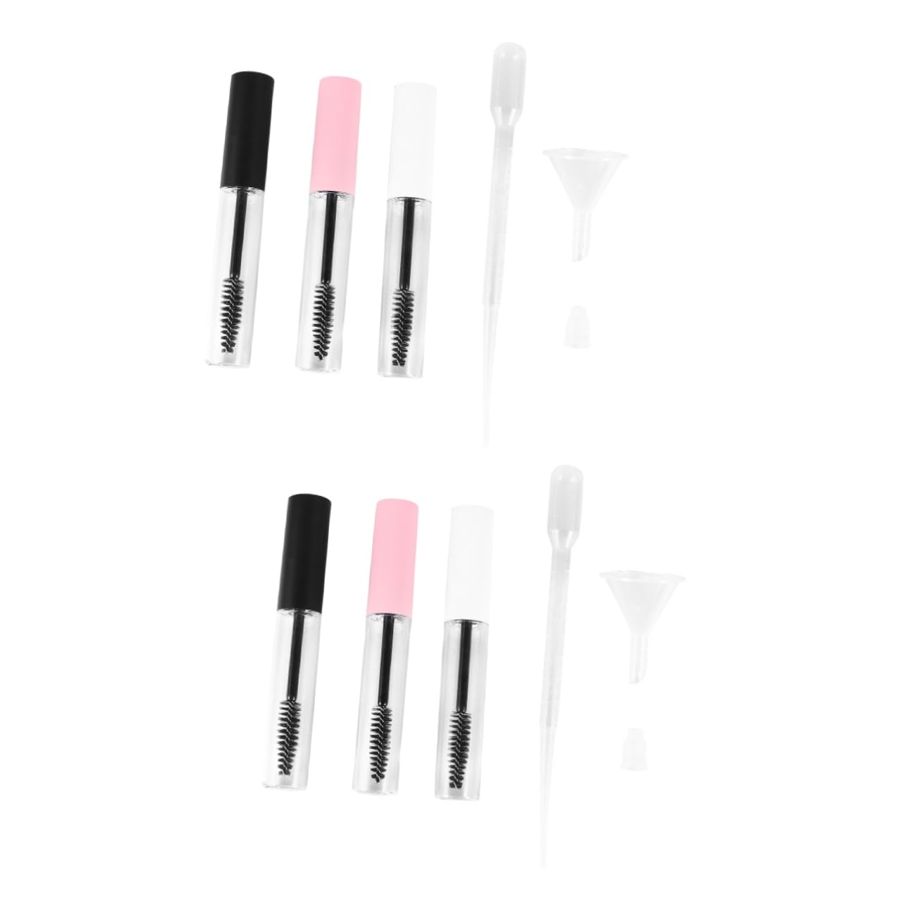 Beaupretty 2 Juegos Tubo Vacio De Rimel Tubos Tubo De Crema De Pestañas Kit De Tubo Dispensador De Jabón Postizas Botella De Envase De Crema De Pestañas Botellas El Plastico 32 Piezas * 2