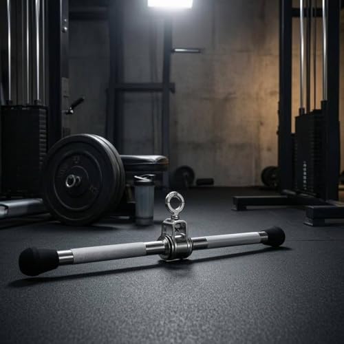 Barre Droite Rotative LAT Pulldown en Acier Massif, Accessoire de Musculation Durable