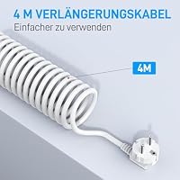 BEVA Kabelbox mit Steckdosenleiste 3680W/16A und 4M Kabel,Weiß – Ansicht 3
