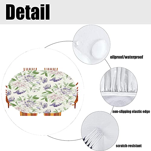 Oval Fitted Tablecloth, For Kitchen Dining, Party, Holiday, Christmas, Buffet, Fits 42" X 60" Table #TOP3