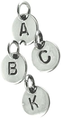 apop nyc Sterling Silver Mini Alphabet Disc Pendant Only, Letter B
