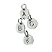 apop nyc 925 Sterling Silver Alphabet Initial Round Disc Pendant Only - Mini
