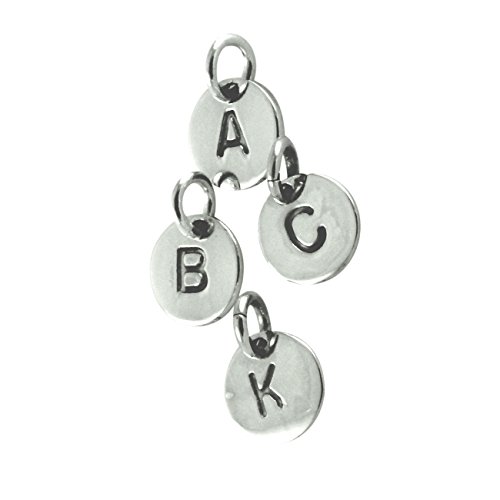 apop nyc Sterling Silver Mini Alphabet Disc Pendant Only, Letter A