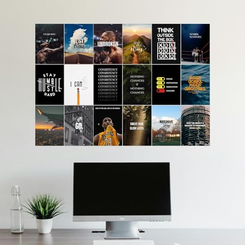 Image of Wallgasm Motivational Poster Set of 20, 29cm x 21cm size poster | Hustle | Trading | Posters for Room, Livingroom, Gym, Office