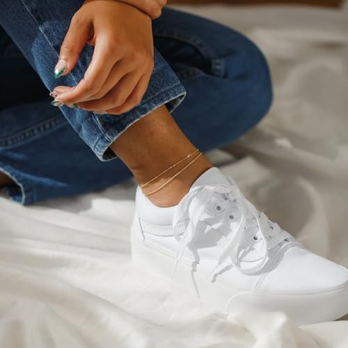 Image of Ankle Bracelets for Women 14K Gold Sterling Silver Plated Anklets for Women Waterproof Dainty Anklets with Cubic Zirconia,Clover, Forever Love Knot, Chains Trendy Everyday Anklet Beach Summer Jewelry Gift