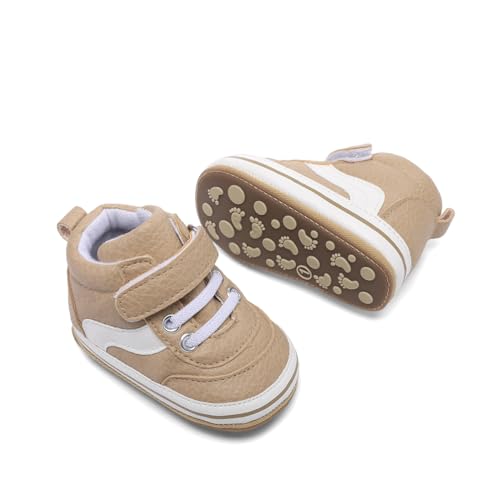 Image of Clowora Baby Boys Girls Shoes Non-Slip Rubber Sole Sneakers Infant First Walking Toddler Crib Shoes Newborn Loafers Flats.