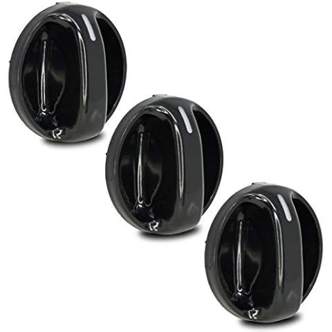 Climate Control Switch AC Knobs - 3 PC Set Replaces OEM Part# 55905-0C010, 559050C010 - Compatible with Toyota Tundra 2000, 2001, 2002, 2003, 2004, 2005, 2006 - Air Conditioner Replacement Switches Cover