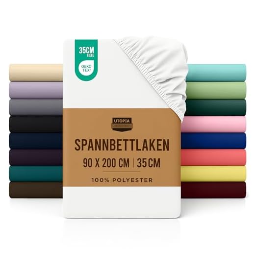 Utopia Bedding - Spannbettlaken 90x200cm - Weiß - Gebürstete Mikrofaser Spannbetttuch - 35 cm Tiefe Tasche 2 Utopia Bedding - Spannbettlaken 90x200cm - Weiß - Gebürstete Mikrofaser Spannbetttuch - 35 cm Tiefe Tasche
