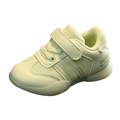 Baby Boys Girls Autumn Candy Board Shoes Mesh Ventilation Soft Bottom Sneakers Kids Casual Running Sport Shoes (Green, 3.5-4Years)
