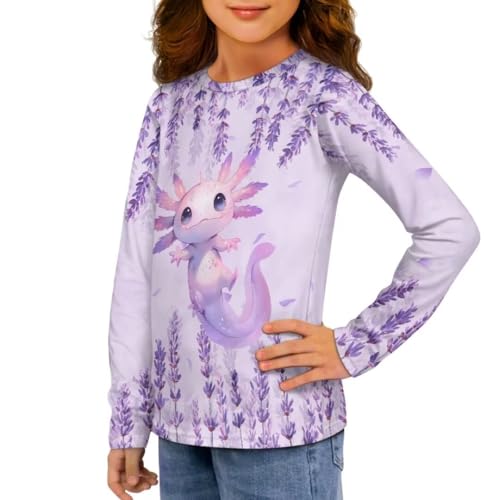 Image of Long Sleeve Shirts for Girls Winter Tops 3-16t Cartoon T Shirts for Fall Clothes