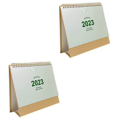 2 Stück 2023 Year of The Rabbit Kalender Tischkalender 2022-2023 2023 Tischkalender Wochenplaner Schreibtisch für Büro Monatlicher Stehkalender Arbeit Löschpapier Wired Wohltätigkeitsorganisation