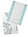 SwaddleDesigns Baby Burpies, SeaCrystal Medallions (Set of 2 Burp Cloths)