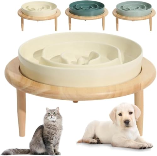 DrivEx 早食い防止 食器 犬 ねこ いぬ エサ入れ 器 台付 高さ 犬 餌入れ 陶器 食べやすい 小型犬 犬 食器 sサイズ 中型犬 犬 食飲み皿 散らばりにくい 犬 フードボウル 御洒落 犬 皿 大型犬 犬 餌皿 スタンド付 滑り止め 犬 御飯皿