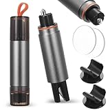 Abre ventanas en segundos: Los resortes de alta presión y los cabezales de acero de aleación de aluminio generan una fuerza concentrada, sin esfuerzo, para romper rápidamente incluso el cristal más duro del automóvil. Incluso se puede usar bajo el agua. Un cortador oculto de acero inoxidable corta cinturones de seguridad, lo que permite una rápida evacuación.