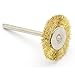 60-Piece Brass Wire Brush Set - Metal Rust Removal, Polishing, Cleaning - 1/8″ (3mm) Shaft - Removes Burrs, Dust, and Oxide Layer - Handles Rough Surfaces - Rotary Tool Accessories