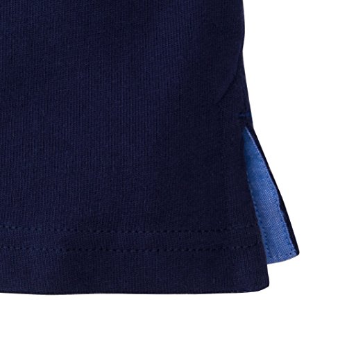 Hope & Henry Boys' Blue Jersey Rugby Polo #TOP4