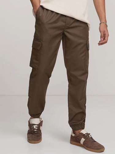 Image of Highlander Men's Cargo Jogger Trousers| Utility Pockets | Trouser for Men | Men Trousers