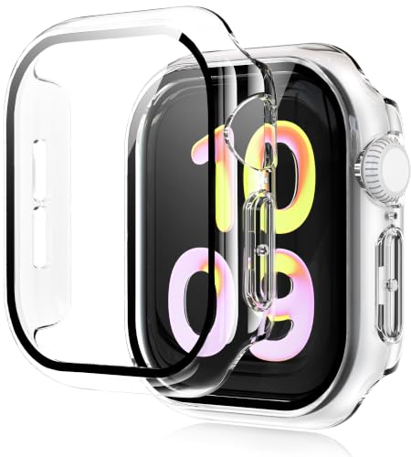 YMHML 2�p�b�N�P�[�X �X�N���[���v���e�N�^�[�t�� Apple Watch Series 12 46mm�p | iWatch�A�N�Z�T���[�p�����K���X�t�B�����t���t�F�C�X�J�o�[�AiPhone�E�H�b�`�p�ی�o���p�[�A���f�B�[�X�A�����Y�A�����B