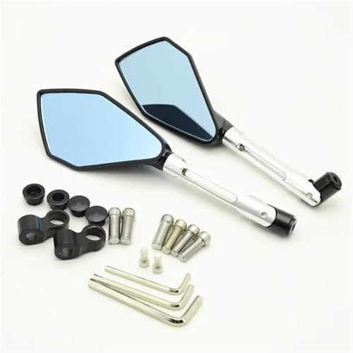 Espejos retrovisores de motocicleta plateados para Hornet CB650R FZ6 y Z900