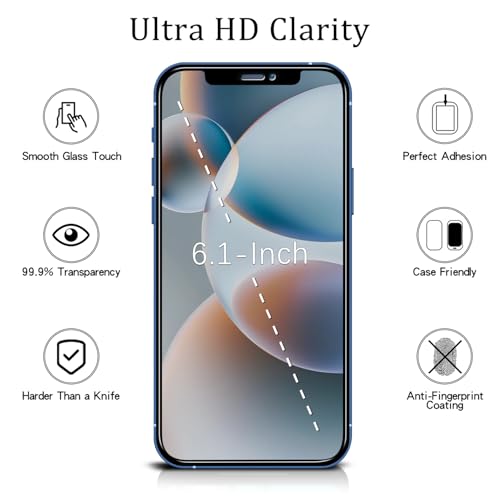Image of MAYtobe [2+2 Pack Designed for iPhone 12 Pro Privacy Screen Protector, Privacy Tempered Film with Camera Lens Protector for iPhone 12 Pro, No Bubbles, Anti Scratch, Easy to Install