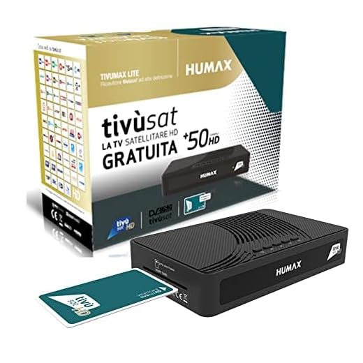 Humax – Ricevitore Satellitare HD con codifica S2 HD-3601S2 + scheda Tivùsat