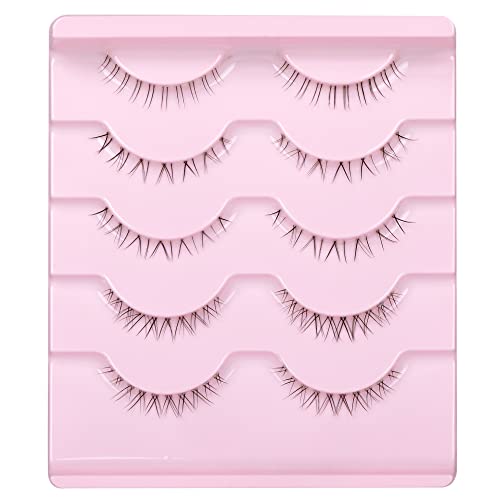 Bottom Lashes Natural Look Lower Eyelashes 5 Pairs 3 Styles Pack Faux Mink Lashes Tapered End Wispy by ALICE