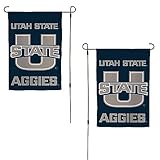 Desert Cactus Utah State University USU Garden Flag – 19 x 12 Inch Utah State Aggies Banner, for Outdoor Display and Events (Design A)