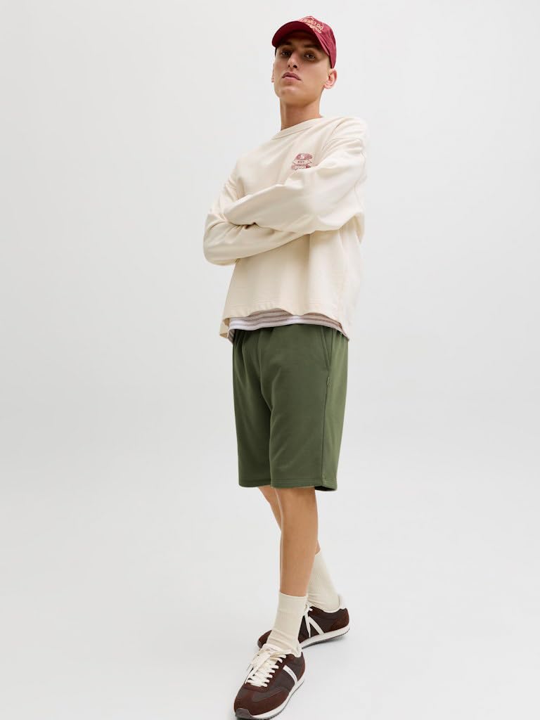JACK & JONES Jjinewsoft Short de survêtement GMS Tissu Sweat-Longueur Genou-Regular Homme