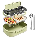 Hot Meal Retaining Lunch Container - Hot Food Toper, Office Lunch Containers with Compartments, Stainless Steel & Durable Plastic, Easy Use & Clean | Cutlery Set Included, Great For Office and Travels
