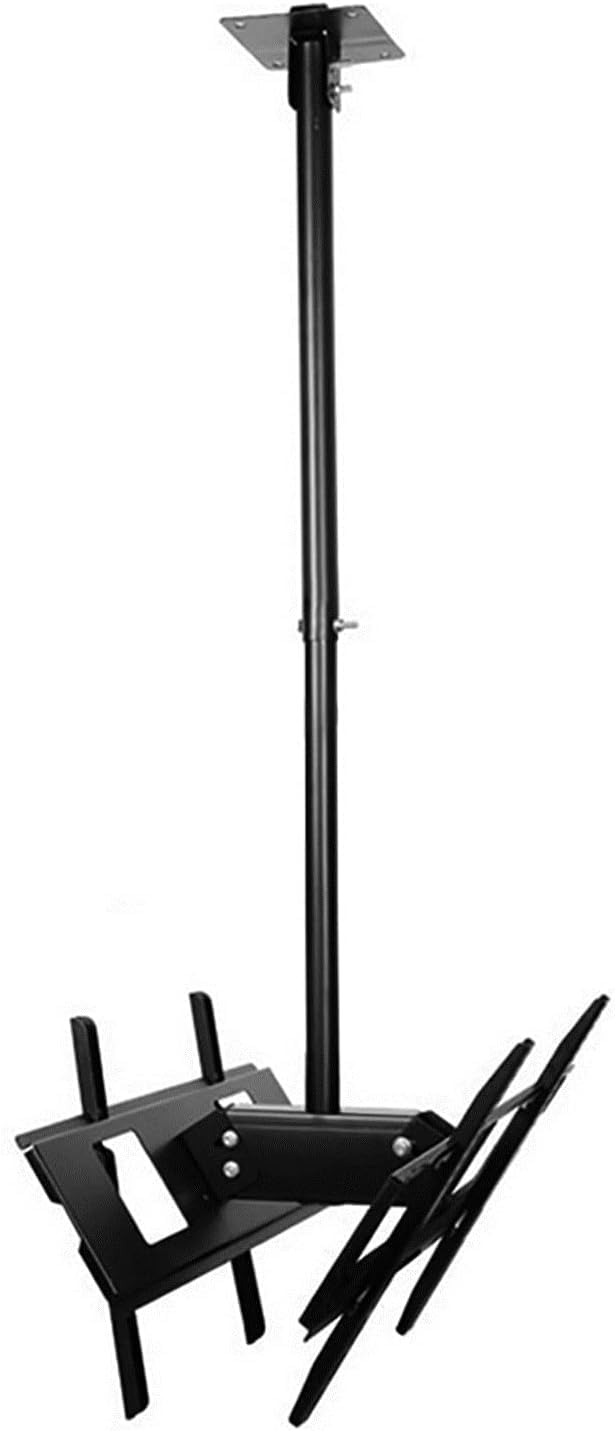 Support de plafond réglable double face télescopique inclinable et pivotant pour téléviseurs LCD à écran plat de 30 à 70"