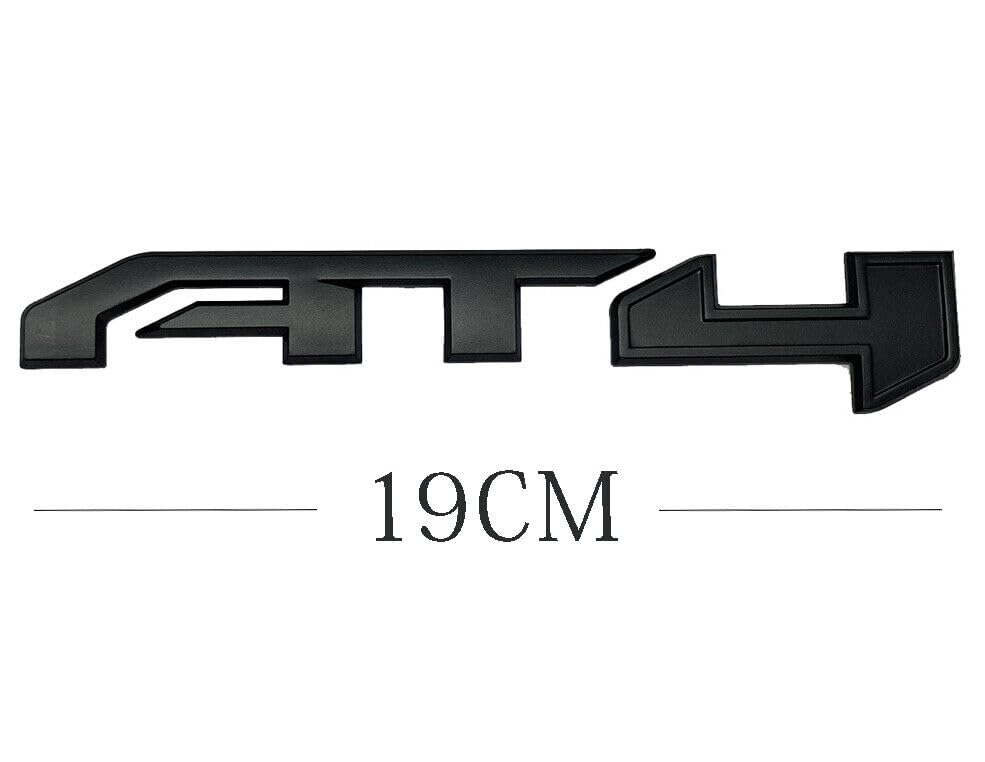 Image of 3Pcs AT4 Emblems Sierra 3D Side Door Rear Tailgate Badge NamePlate Decal with Strong Adhesive 85002068 Replacement for 2019-2023 Canyon Sierra 1500 2500HD 3500HD (Matte Black)