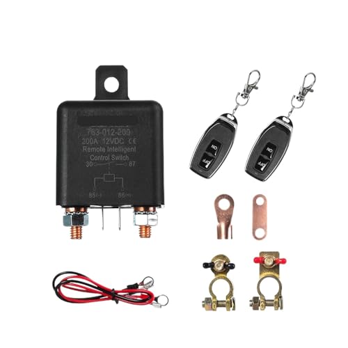 for 12V Automotive Relay Intelligent Power-Off Device Remote Car Control Battery Disconnect Anti-Theft Dual Switch(Package D)