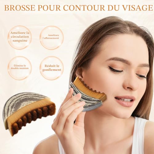 2PCS Brosse de Contour Lymphatique pour le Visage Masseur de drainage – vue 3