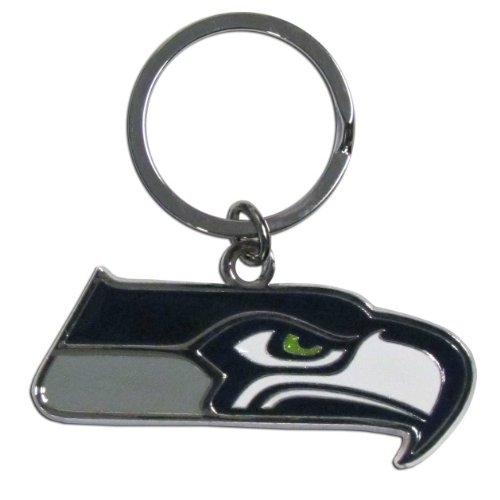 NFL Siskiyou Sports Fan Shop Seattle Seahawks Chrome & Enameled Key Chain One Size Team Colors