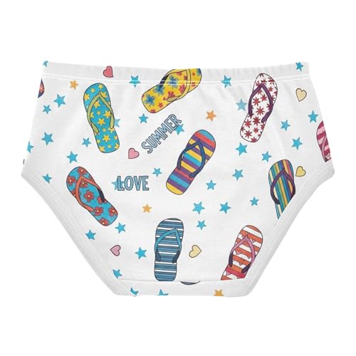 Cotton Girls Underwear Toddler Colorful Flip Flops Summer Cute Panties Girl Florals Briefs Underpants 2t2