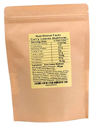 Image of Leeve Curry Leaves Kadi Patta Paan Mouth Freshener 200g | Herbal Paan Mukhwas | Digestive & Refreshing After Meal | Traditional Indian Mouth Freshener