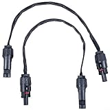 1 Paar Solarkabel PV Solar Kabeldurchführung 1M Kabel Kupfer Flachanschlusskabel Balkon 6mm ²