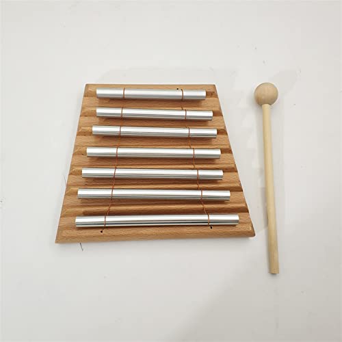Tubo de percussão de alumínio de sete tons carrilhão de vento música infantil iluminação tubo de som