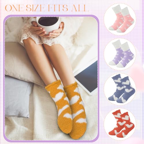 Image of Hicarer 36 Pairs Thicker Warm Fuzzy Socks for Women Bulk Plush Mother's Day Gift Slipper Socks Adult