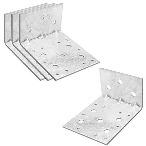 Eoere 4 Pcs 5 Inches Steel L Right Angle Bracket thumb #2